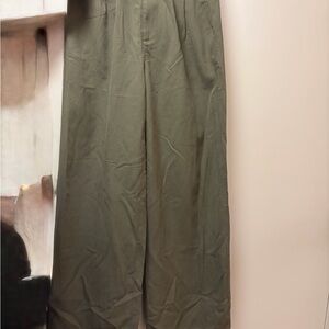 Madewell Olive Wide Leg Pants